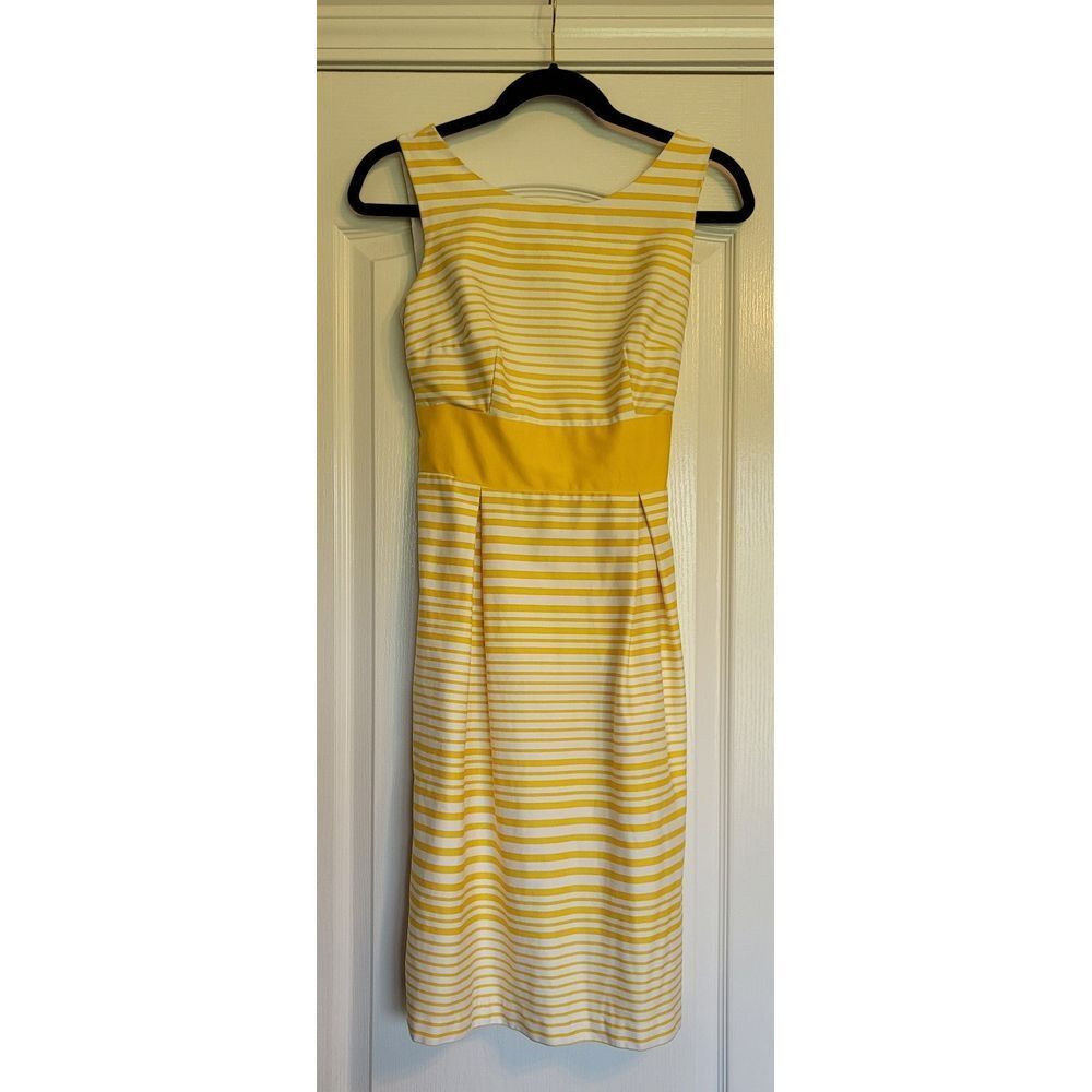 New Direction, Fit and Flare Yellow & White Dress size 4